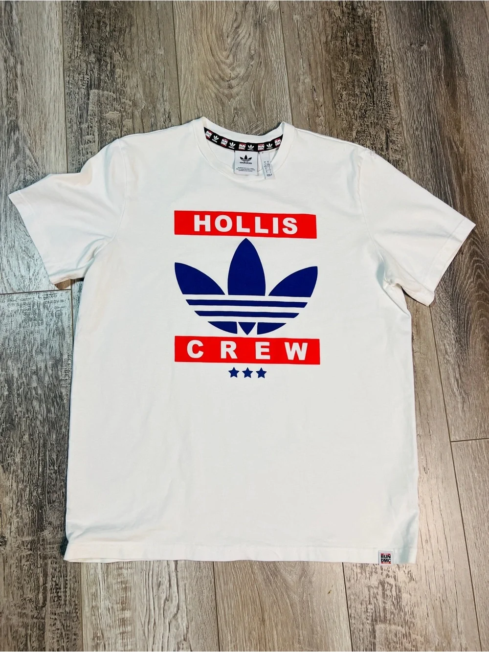 Adidas Originals “Hollis Crew” Run-DMC T-Shirt Men's Large